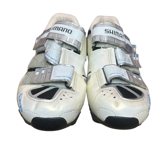 Shimano Silver white black Cycling Shoes clip in size 41 - Picture 3 of 12